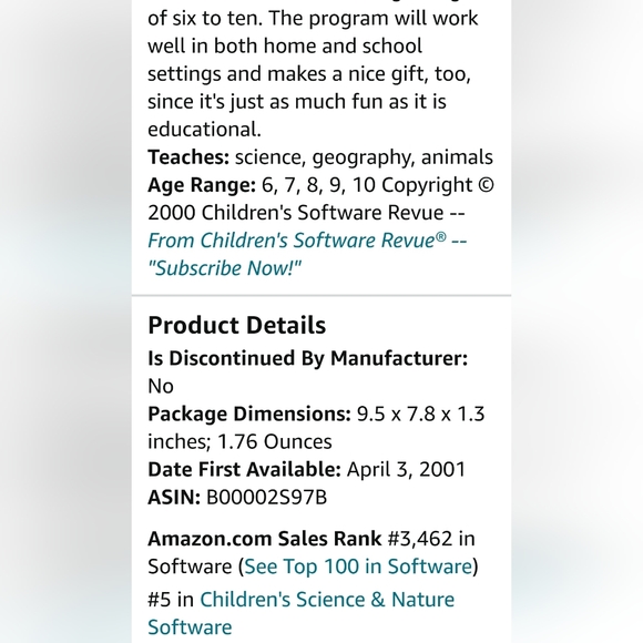 Scholastic's The Magic School Bus Explores the World of Animals CD-ROM - Picture 4 of 4